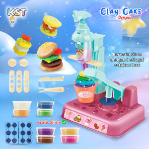[KST] Dream Clay Cake | Mainan Cetakan Makanan Plastisin | Mainan Masak Masakan | Hadiah Anak Perempuan