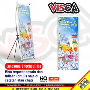 Spanduk X Banner Aneka Minuman Seger - Ukuran 60 x 160cm