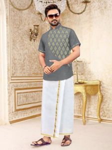 [Sedia sedia] perkahwinan khas lelaki Galaxy Foil cetak separuh lengan baju (menyampaikan 3-5 hari)