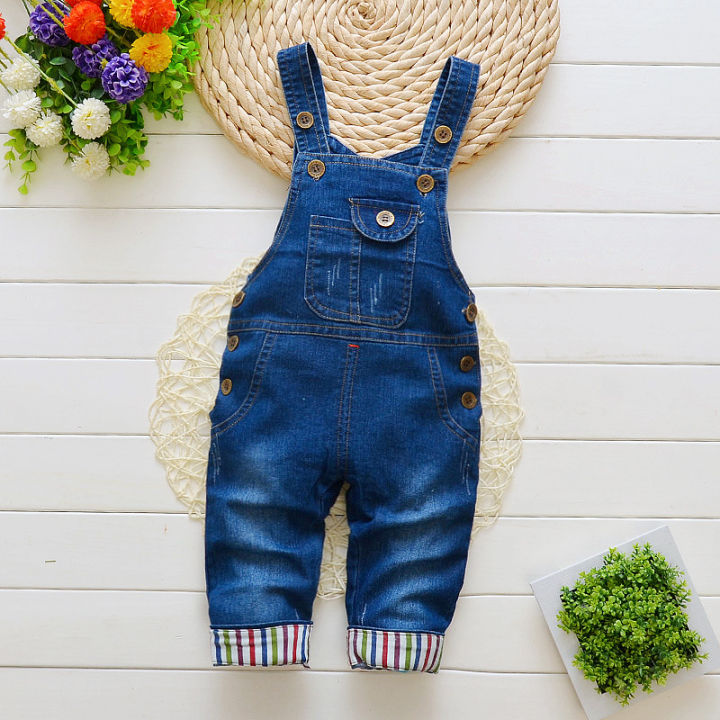 IENENS Baby Overalls Toddler Jeans Pants 0-3 Years Boy Dungarees Infant  Bottoms Girl Clothes Spring Autumn Solid Color Jumpsuit
