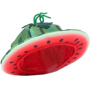 SIRENXI Cute Watermelon Hat Comfortable Creativity Halloween Cap Cartoon Soft Wide Brims Sun Hat Halloween Party