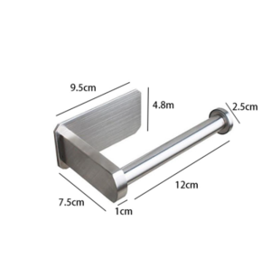 Self Adhesive Toilet Paper Holder SUS 304 Stainless Steel No Drilling Bathroom Kitchen Tissue Paper Roll Towel Holder Rustproof Tissue Holder Wall Mounted Roll Holder