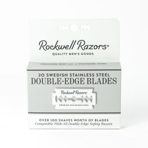 Precision-Crafted Swedish Stainless Steel Double-Edge Safety Razor Blades - Superior Sharpness for Smooth Close Shaves - 20 Blade Pack