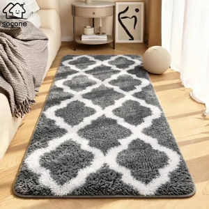 Socone 40x120cm Bedside Rug Eco-friendly Dyed Washable Non-slip Strip Rug Suitable for Bedside and Living Room Decor