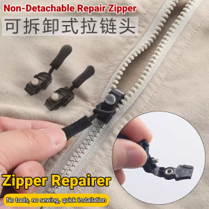 5 Pcs Zipper Repair Kit Quick Instant Detachable Zipper Head Sliding Teeth Zipper Puller Metal Diy Zipper Head Repairing Kit 可拆卸拉链修复器