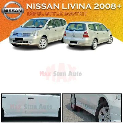 NISSAN LIVINA 2008-2013 IMPUL FULL SET BODYKIT IP BUMPER SKIRT LIP FOR GRAND LIVINA FRONT SKRIT SIDE SKIRT REAR SKIRT