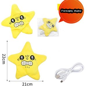chiikawa moving star doll cute plush funny cartoon doll toy music toy