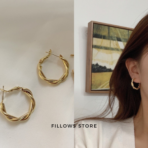 Anting Lawrence Lilit Korea Wanita Classic Retro Aksesoris Giwang Cantik