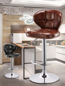 【8 Color Options】FUSSIN 2 Pcs Bar Stool Chair Lifestyle Person Air Lift Adjustable High Chair Bar Counter Faux Leather / Bar chairs Barstool Chair Stool Bar Chair Bar Counter Chair