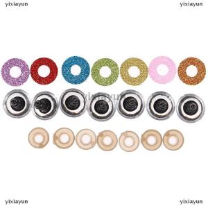 [COD] yixiayun 10Sets 16MM Stuffed Toys Glitter Safety Eyes Nonwovens Washer Clear Doll Eyes