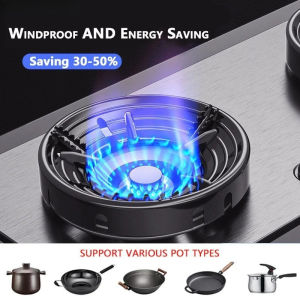Windproof Gas Stove Cover Windshield Gathering Bracket Cover Energy Saving Fire Reflection Cover Stove Accessories