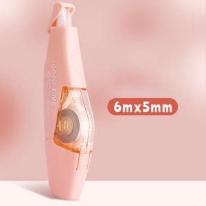 JIYAN2866 6PCS/Set Silent Correction Tape Gradient Color Large Capacity Silent Coating Tape Simple Pen Shape Correction Stationery Students