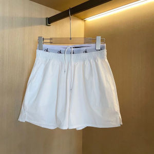 พร้อมส่ง alo ขาสั้นเอวคู่ ผ้าแห้งเร็ว กางเกงขาสั้นเรียบง่าย กางเกงขาสั้นหลวม ให้ความรู้สึกสบาย