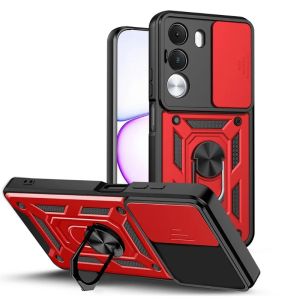 For Realme C100 C100i C100X 2026 Armor Hybrid Metal Ring Holder Cover