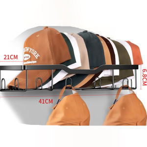 Hat Storage Rack for Baseball Caps Retractable Hat Cabinet Wall Mounted Hat Organizer Fit 40 Caps Holder For Wall Space-Saving Hat Organising Racks For Cloakroom Home Kitchen