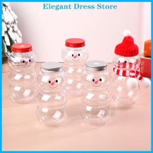 [K&P Elegant]👗👗 500ML Christmas Snowman Water Bottles Milk Tea Bottles Coffee Juice Portable Drinking Bottle For Milk Tea Shop Home Juice Cup