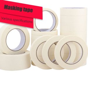 50 Meters/roll Masking Tape White Color Single Side Tape Adhesive Crepe Paper for Oil Painting Sketch Drawing Supplies Wholesale No Trace