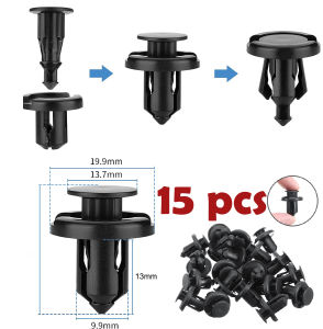 15 pcs klip penutup Bumper Depan Mesin clip bumper Fastener Push-Type baud tekan mobil universal