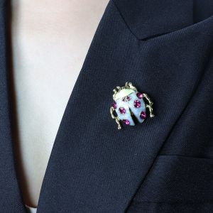 FIRST SONG Clothes Accessories Enamel Insect Lapel Pin Vintage Light Luxury Beetle Brooch Pins Fashion Jewelry Metal Jewelry Accessories Gifts