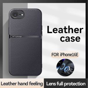 Luxury Leather Funda For iPhone 16e Case Car Magnetic Holder Phone Cover For iPhone 16 e iPhone16e 2025 Shockproof ProtectCoque