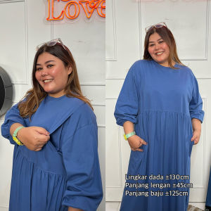 Femonritch Ruffle Dress Kaos Super Comfy and Flowy Cotton Combed
