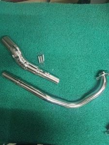 Sniper 150 stainless elbow on Akraphovic round w/ DB reducer