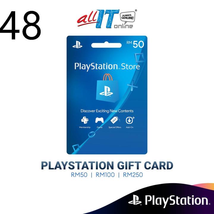 ♨PlayStation Gift Card RM50 RM100 RM250 Physical Copy