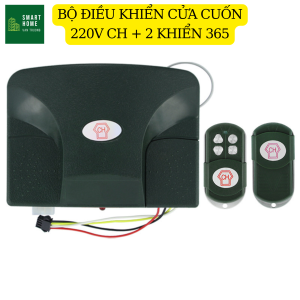 Bộ Hộp Điều Khiển Cửa Cuốn CH Xanh 365 mhz Mã Nhảy Loại Xịn