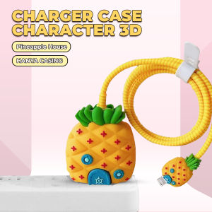 Matei Silikon Case 3D Kartun Lucu Pelindung Kepala Charger 18/20 W Pelindung Kabel