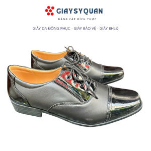 Giày Tây Nam Da Bóng Thiết Kế Mới Kiểu Dây Cột Classic Kết Hợp Bo Chun 2 Bên Có Khâu Đế Chắc Chắn Chống Trơn Trượt