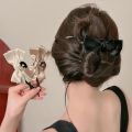 Korean Satin Bow Banana Hair Clip Elegant Ribbon Hair Clip Women Hair Accessories Daily & Office Wear 韩式缎面蝴蝶结香蕉夹优雅发饰女士发夹. 
