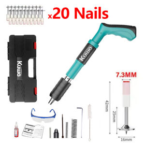 Free 220 Nails Nail Gun Heavy Duty Nail Gun Power Tool Concrete Nail Gun Manual Mini Steel Silent Wall Ceiling Nail Punch
