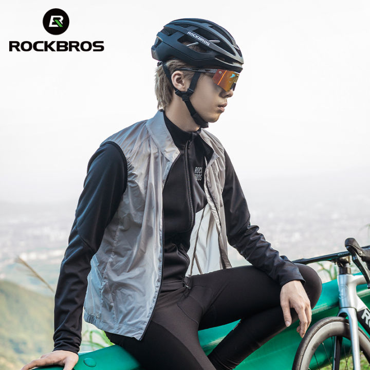 ROCKBROS Summer Super Light Cycling Vest Men Women Windproof Sunscreen Breathable Cycling Gilet Reflective Sleeveless Jersey with Zipper with Pocket Lazada