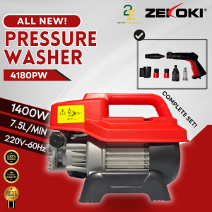 Zekoki ZKK-4180PW Pressure Washer 1400W Induction Motor 220V 60Hz 7.5L/min 7MPa Rated Pressure with Auto Stop