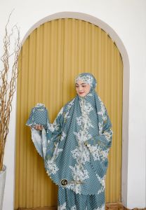 Desyam - Mukena Shakira Traveling Mini Pouch Motif Bunga Anti Terawang Bahan Premium