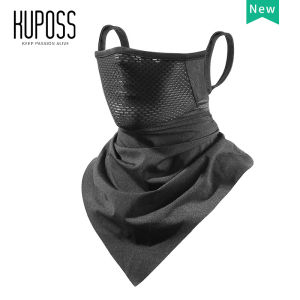 KUPOSS Cycling Face Mask Summer UPF50+ Sun Protection Bandana Ice Silk Triangle Scarf Moisture Wicking Breathable Quick Drying Outdoor Sport Fishing Bicycle Full Mask