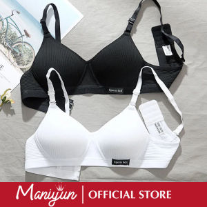 Maniyun 32% Cotton Teenager Bra Girl Small Chest Comfort Breathable Soft Bra Non-wired Push Up Bra Lingerie