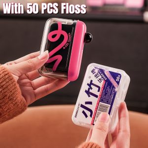 Dental Floss Dispenser Refillable Toothpick Holder Pop Up Portable Hygienic Oral Care Home Travel
