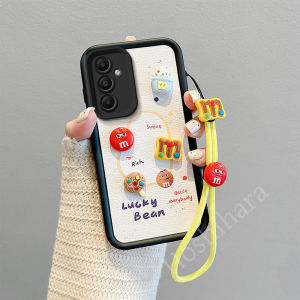 Ốp lưng hoạt hình dễ thương cho Samsung Galaxy A16 A36 A56 A06 A05 A05s LTE 4G 5G Ốp điện thoại thiết kế mới 3D Labubu Capybara kết cấu da Silicone mềm chống sốc có dây đeo