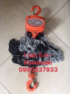 [Freeship+quà tặng 19k] Palang xích kéo tay 1 tấn 5m Nhật Kawasaki tại Máy NTT dùng nâng hạ các thiết bị an toàn hiệu quả