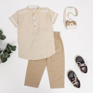 Little Esquina Setelan Koko Kurta Anak Laki-laki Lengan Pendek Usia1 sampai 8 Tahun LE 2135