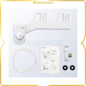 【Big-Sales】 Blissful Non-Electric Bidet ปรับความดันน้ำ Bidet ATTACHMENT หัวฉีดเดี่ยวเย็นห้องน้ำ Seat ATTACHMENT A8802