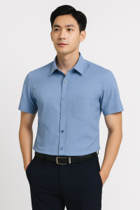 Áo sơ mi Việt Tiến tay ngắn