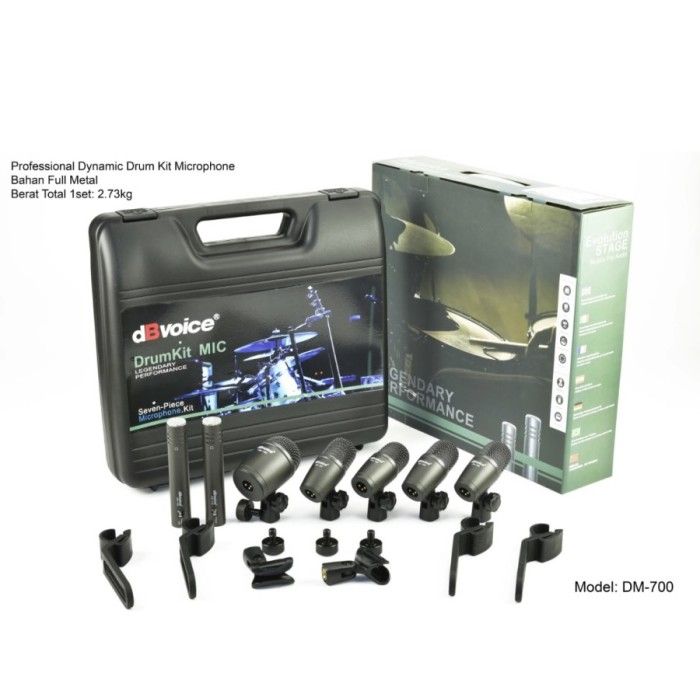 Mic Drum db Voice DM 700 Original dBVoice DM700 Kit Drum | Lazada Indonesia