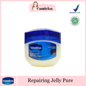 VASELINE Petroleum Repairing Jelly Pure Kulit Kering Pelembab Bibir Multifungsi Lip Hacks Biru 50mL