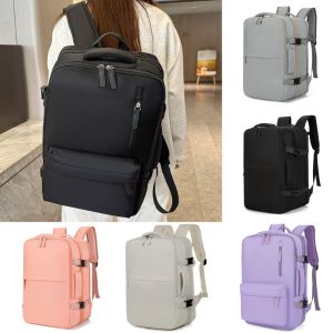 HELUVK 3 Layers Student Laptop Bag Large Capacity Multiple Pockets Luggage Bag  USB Travel Backpack for Women Men