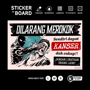 Warning. Smoking is prohibited. Sticker Sign Signboard Funny Funny Stickers. Warning Slap No Smoking. Cancer Cancer.