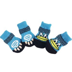 Cute Pet Dog Socks Pet Supplies with Print Anti-Slip Knitted Socks Pet Accessories Cats Puppy Shoes Paw Protector Indoor