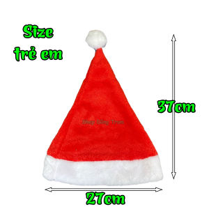 Mũ Noel vải nhung đẹp hóa trang Ông Già Noel Giáng Sinh vui vẻ