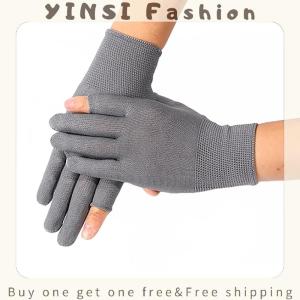 YINSI Nylon Breathable Touch Screen Gloves Half Finger Full Finger Gloves Outdoor Mitten Work Thin Gloves Shooting Mitten